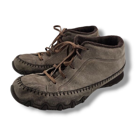 Skechers Bikers Totem Pole Chukka Boot Womens 9.5 Chocolate Suede Relaxed Fit - Picture 4 of 9